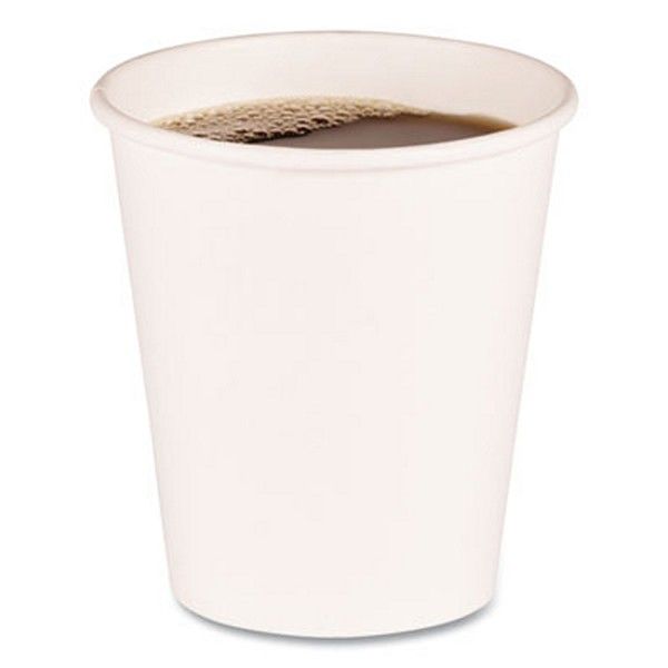 Boardwalk® Paper Hot Cups, 10 Oz, White, 20 Cups/sleeve, 50 Sleeves/carton