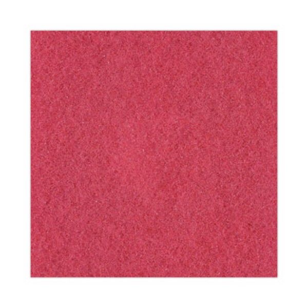 Boardwalk® Buffing Floor Pads, 16" Diameter, Red, 5/carton