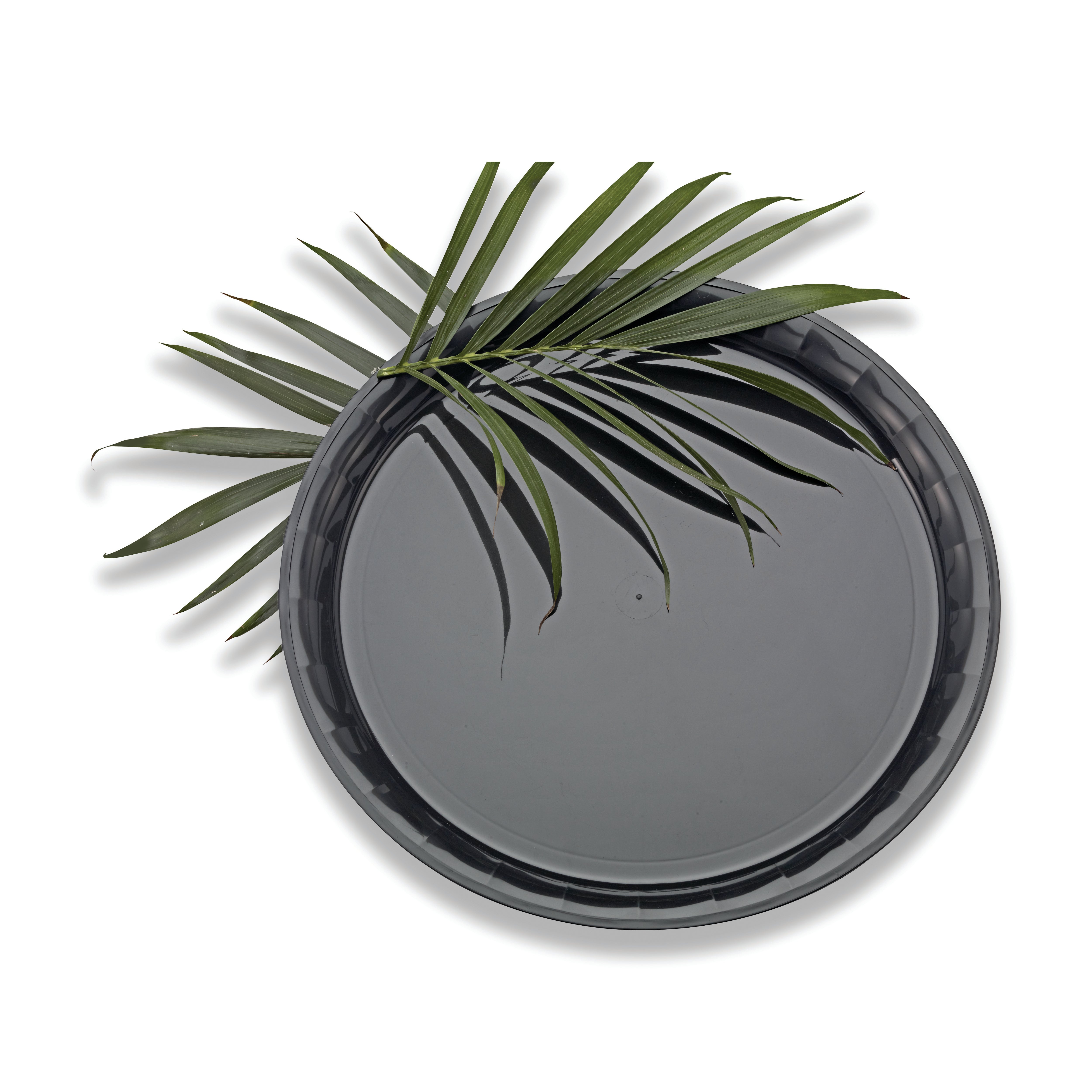Party Tray Tray Round Conserve Black 16 Inch 1 - 25 - 25 Ea