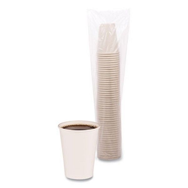 Boardwalk® Paper Hot Cups, 12 oz, White, 50 Cups/Sleeve, 20 Sleeves/Carton