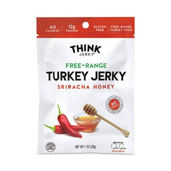 ThinkJerky Sriracha Honey Turkey Jerky, 1 Pouch, 12/Pack