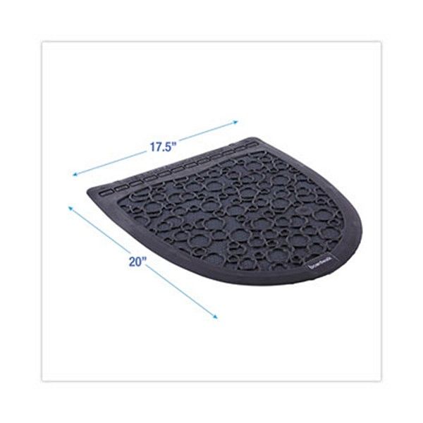 Boardwalk® Urinal Mat 2.0, Rubber, 17.5 X 20, Black/black, 6/carton