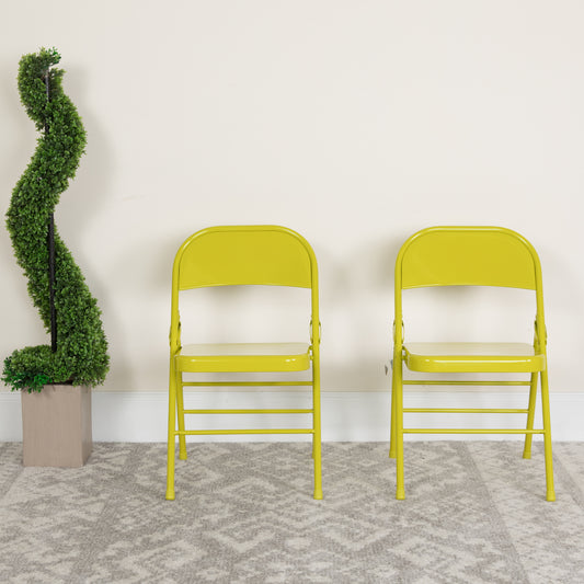 Flash Furniture, 2-HF3-CITRON-GG, Folding Chairs