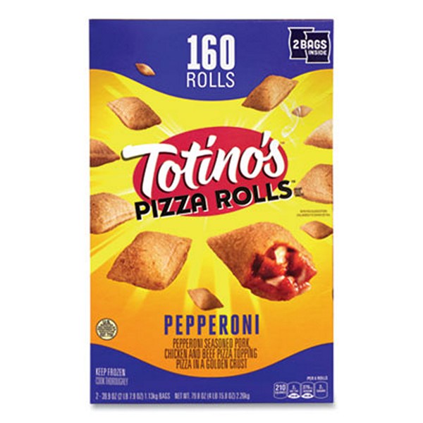 TotinosPiz Pepperoni Pizza Rolls, 39.9 Bag, 80 Rolls/bag, 2 Bags/box