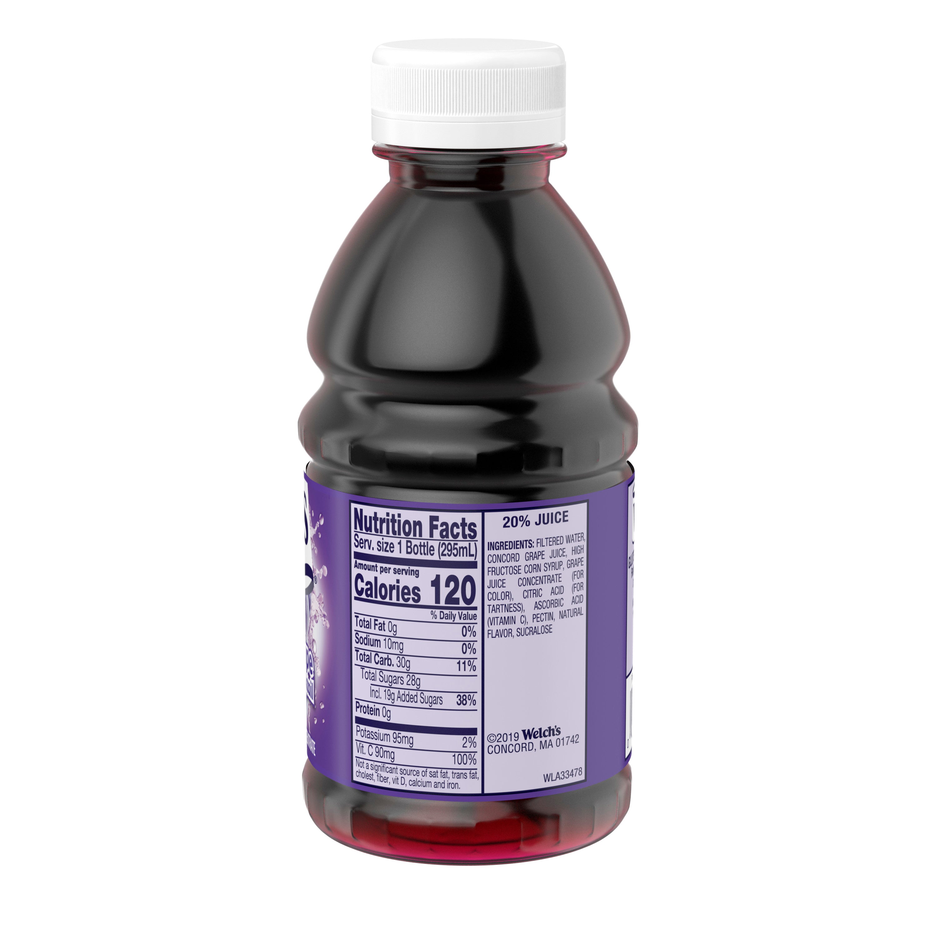 Welch's Fl Juice Cocktail Grape 10 Fluid Ounce - 24 Per Case