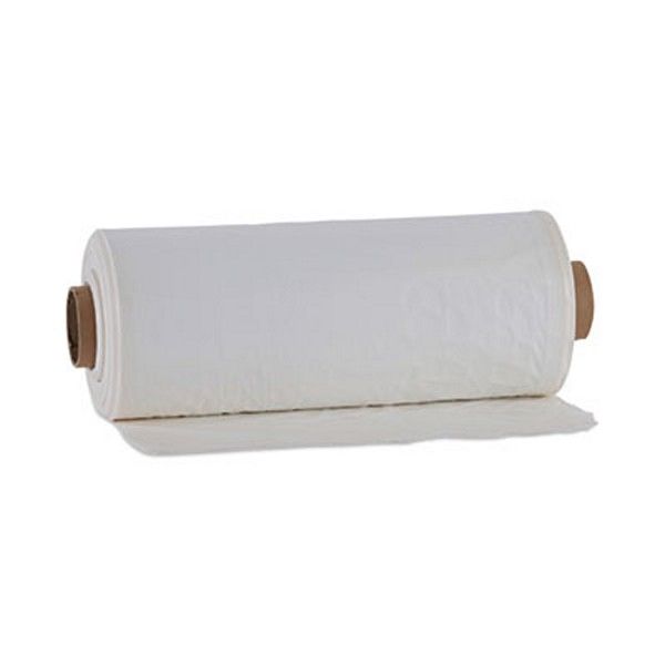 Boardwalk® Industrial Drum Liners Rolls, 60 Gal, 1.8 Mil, 38 X 63, Clear, 1 Roll Of 75 Bags