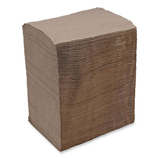 Boardwalk® 1/4-Fold Lunch Napkins, 1-Ply, 12 X 12, Kraft, 500/pack, 12 Packs/carton