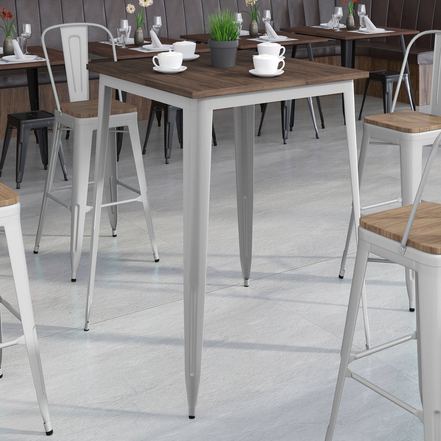 Flash Furniture, CH-51040-40M1-SIL-GG, Restaurant Tables