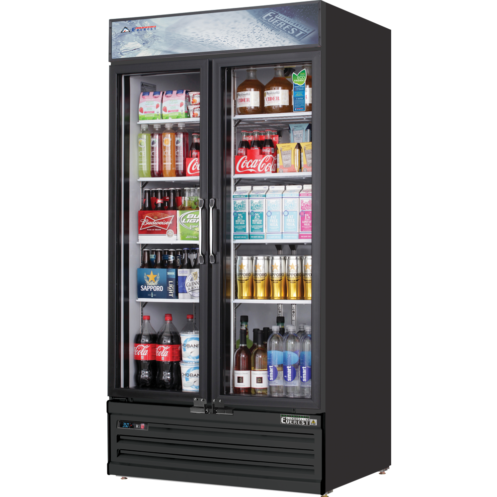 Everest Refrigeration, EMSGR33B, Glass Door Merchandiser Refrigerator