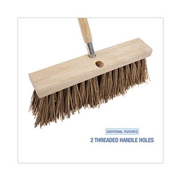 Boardwalk® Street Broom Head, 6.25" Brown Palmyra Fiber Bristles, 16" Brush