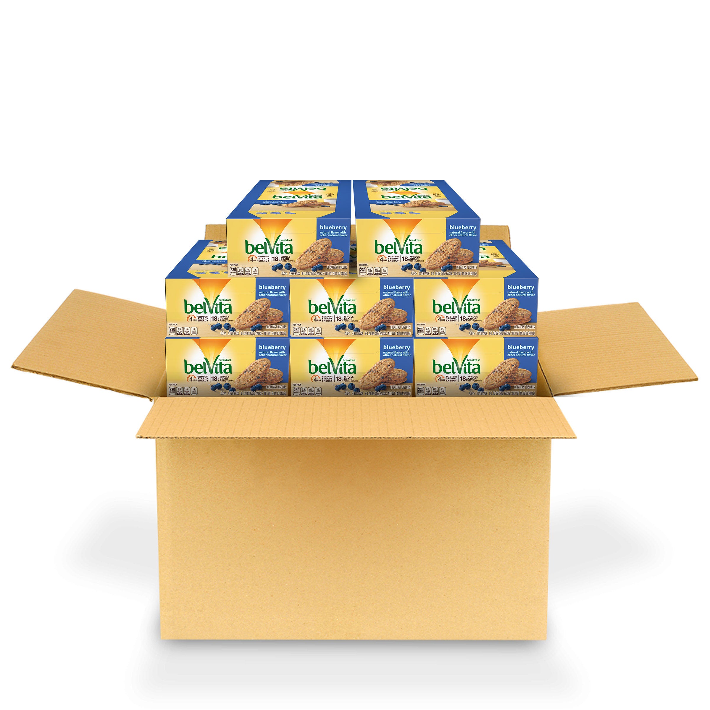 Nabisco Belvita Breakfast Biscuit Blueberry Cookies 1.76 Ounce Size - 64 Per Case