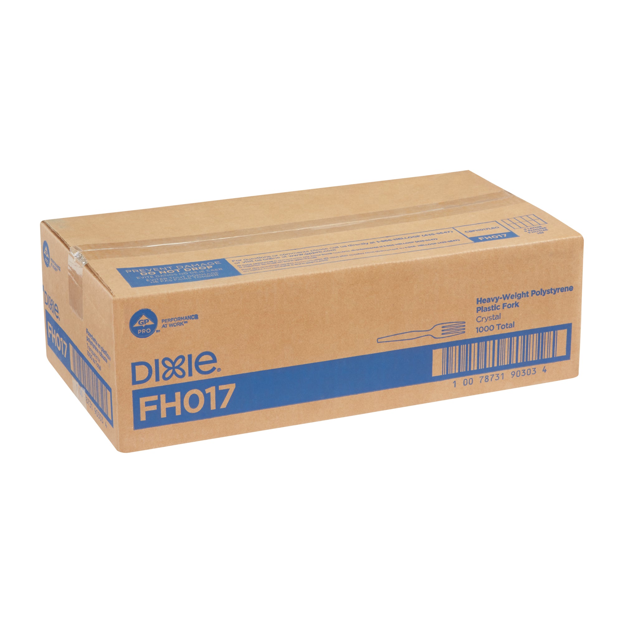 Dixie(R) Heavy-Weight Polystyrene Disposableplastic Forks By Gp Pro (Georgia-Pacific)  Crystal  1 0