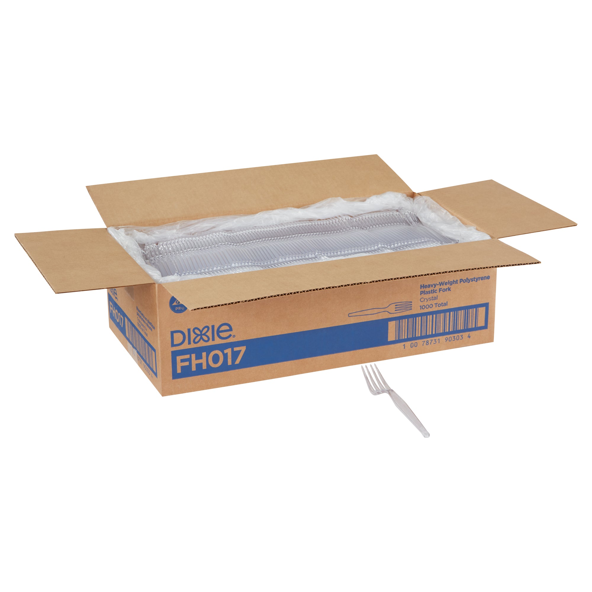 Dixie(R) Heavy-Weight Polystyrene Disposableplastic Forks By Gp Pro (Georgia-Pacific)  Crystal  1 0