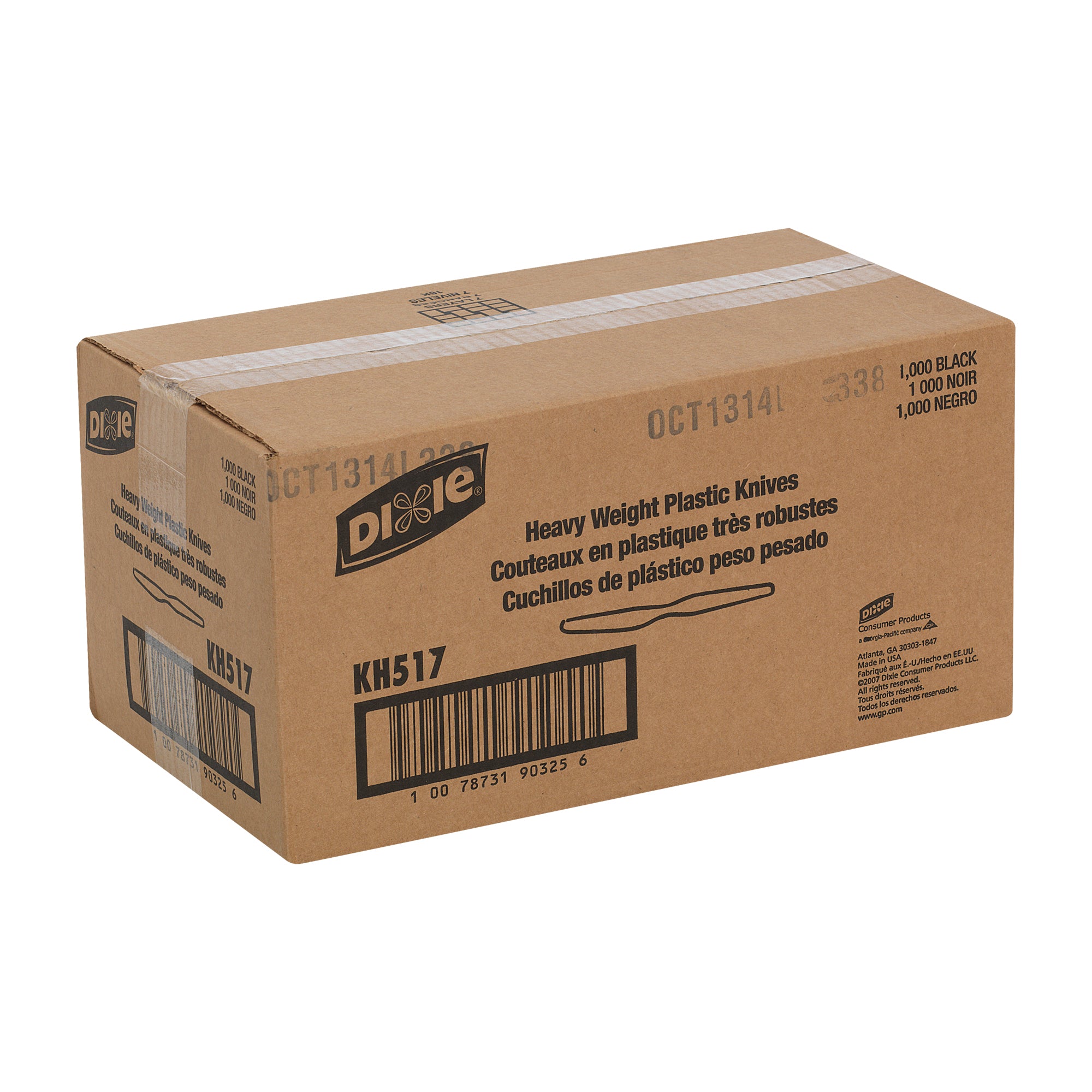 Dixie(R) Heavy-Weight Polystyrene Disposableplastic Knives By Gp Pro (Georgia-Pacific)  Black  1 00