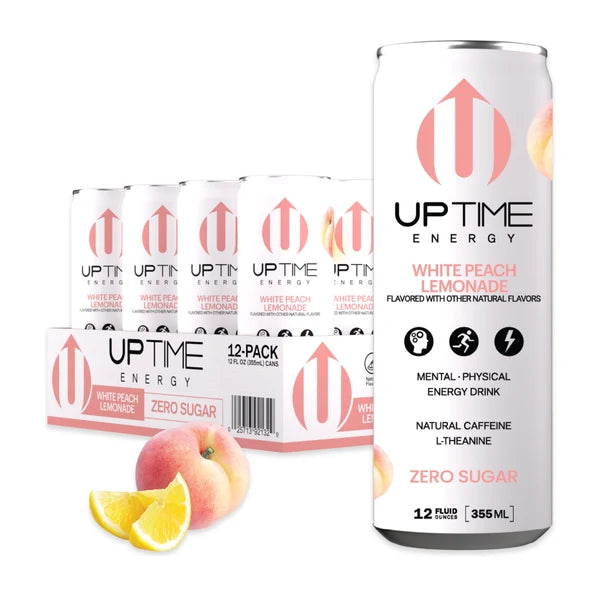 Uptime Energy - Energy Drink Wht Peach Lemon Sugar Free - Case of 12-12 FZ