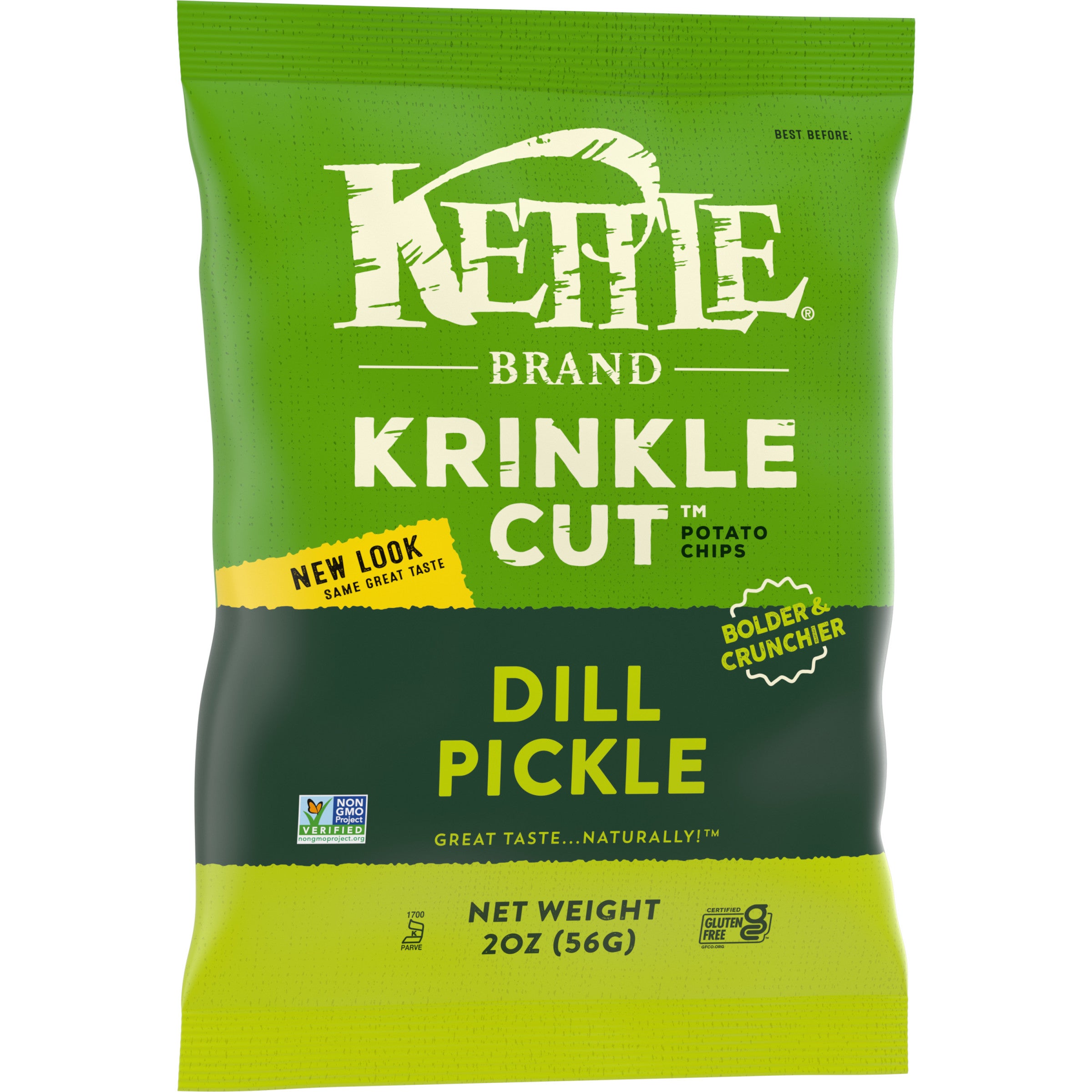 Kettle Brand Potato Chips Krinkle Cut Dillpickle Kettle Chips Snack Bag 2 Ounce Size - 6
