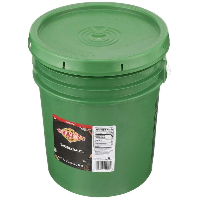 Schwartz's Sauerkraut Never Cooked 544 1-5 Gallon Kosher 1-5 Gallon