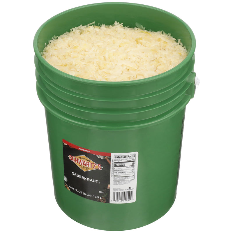 Schwartz's Sauerkraut Never Cooked 544 1-5 Gallon Kosher 1-5 Gallon