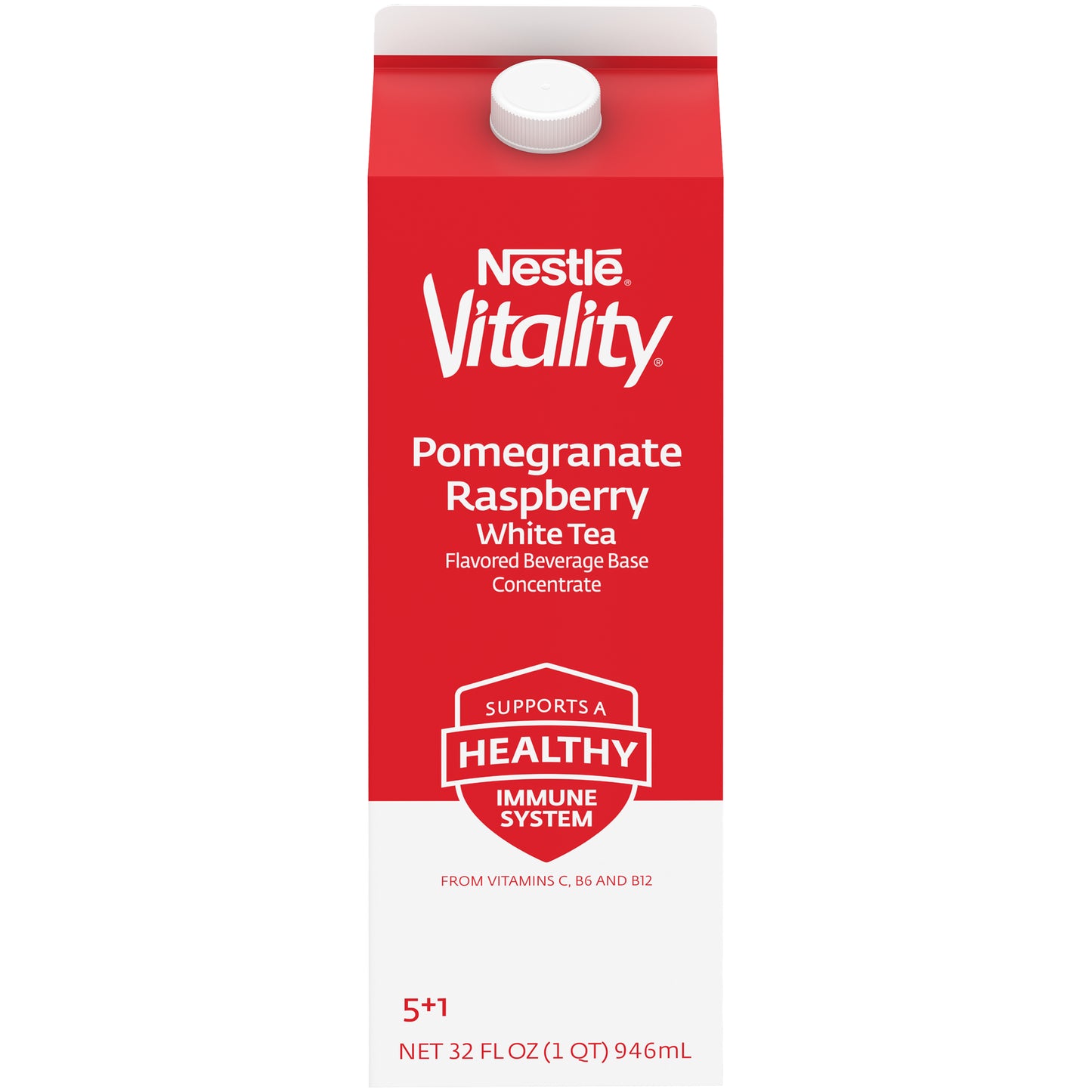 Nestle Vitality Pomegranate Raspberry White Tea Frozen Concentrate X32 Fluid Ounce - 12 Per Case.