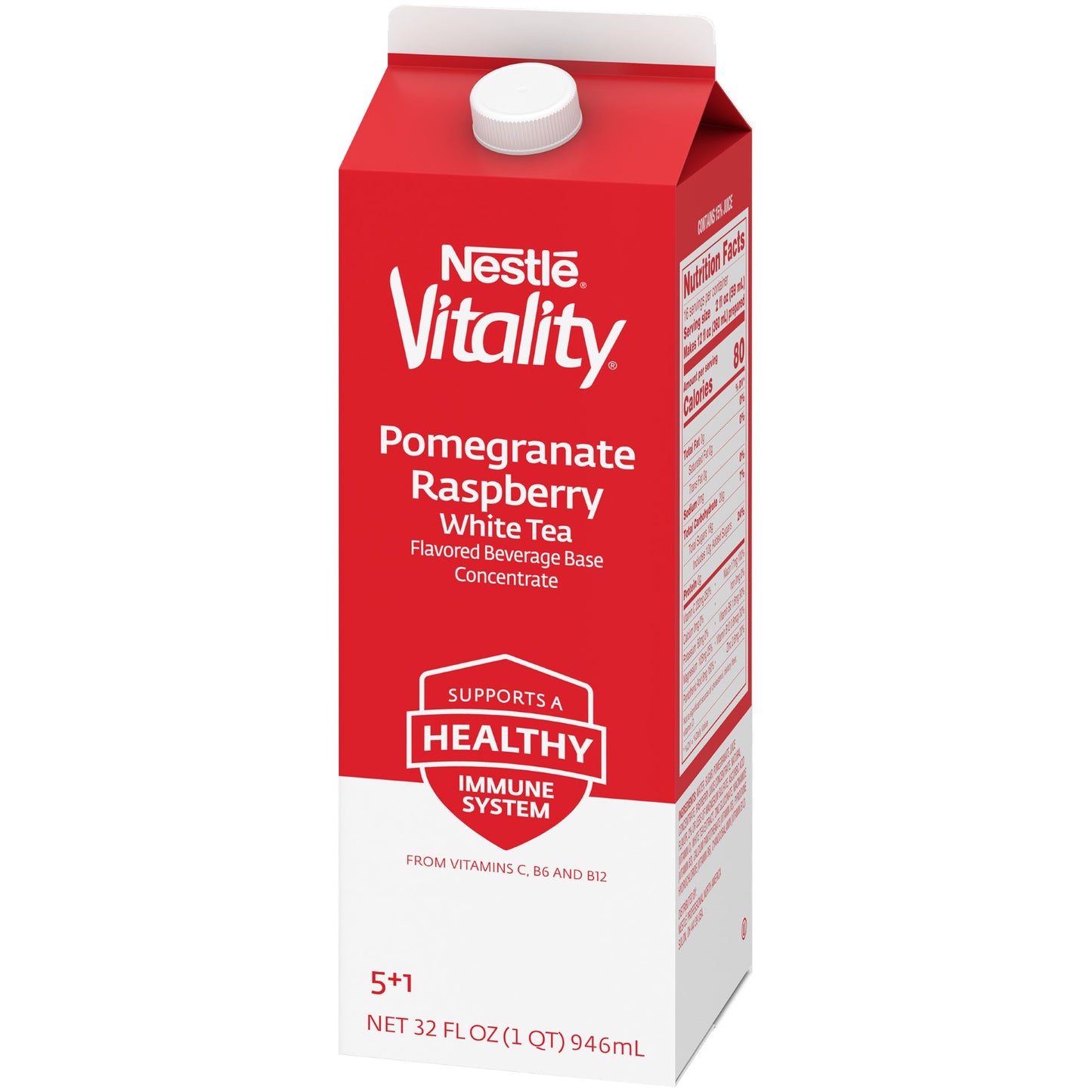 Nestle Vitality Pomegranate Raspberry White Tea Frozen Concentrate X32 Fluid Ounce - 12 Per Case.