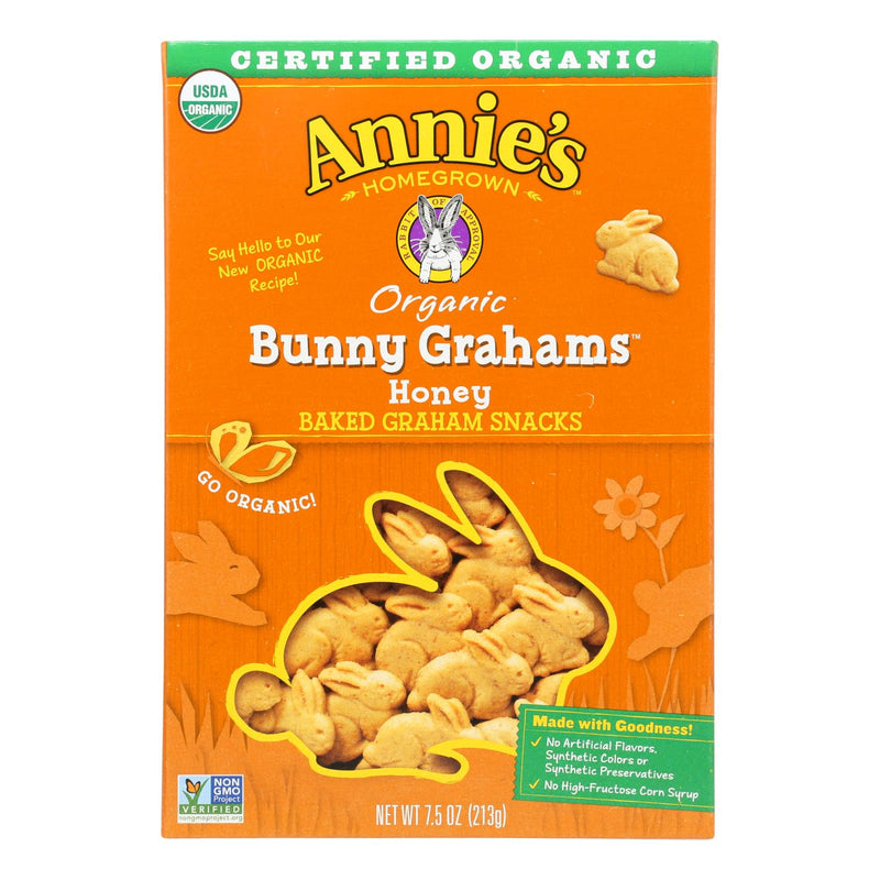 Annie'S Homegrown Bunny Grahams Honey - Case Of 12 - 7.5 Ounce