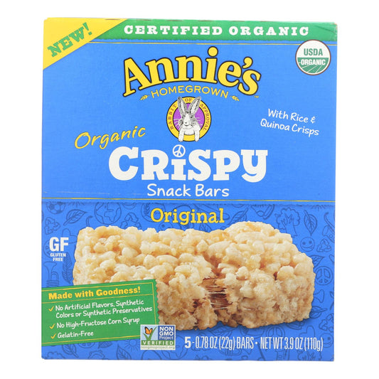 Annie's Homegrown Snack Bar - Original - Case of 8 - 3.9 Ounce.