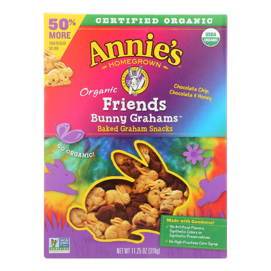 Annie's Homegrown Bunny Grahams - Organic - Friends - Case of 6 - 11.25 Ounce