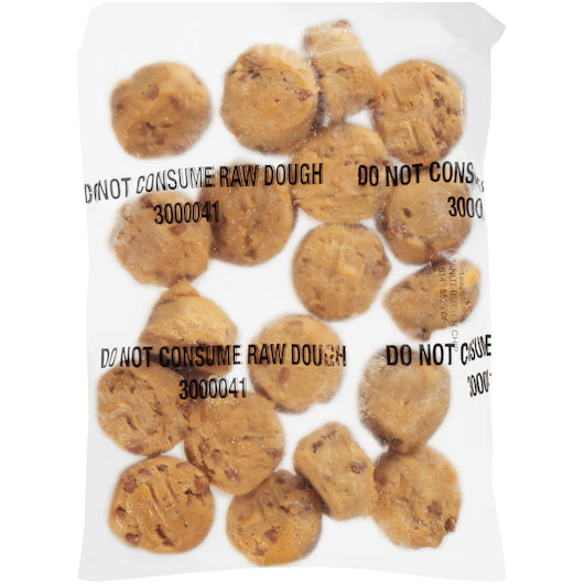 Nestle Professional Tollhouse Peanut Butter Cookie Dough 240 Count 22.5 Pound Each - 1 Per Case.