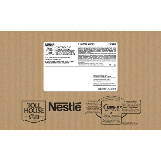 Tollhouse Chocolate Chip Cookie Dough 1.499 Ounce Size - 240 Per Case.