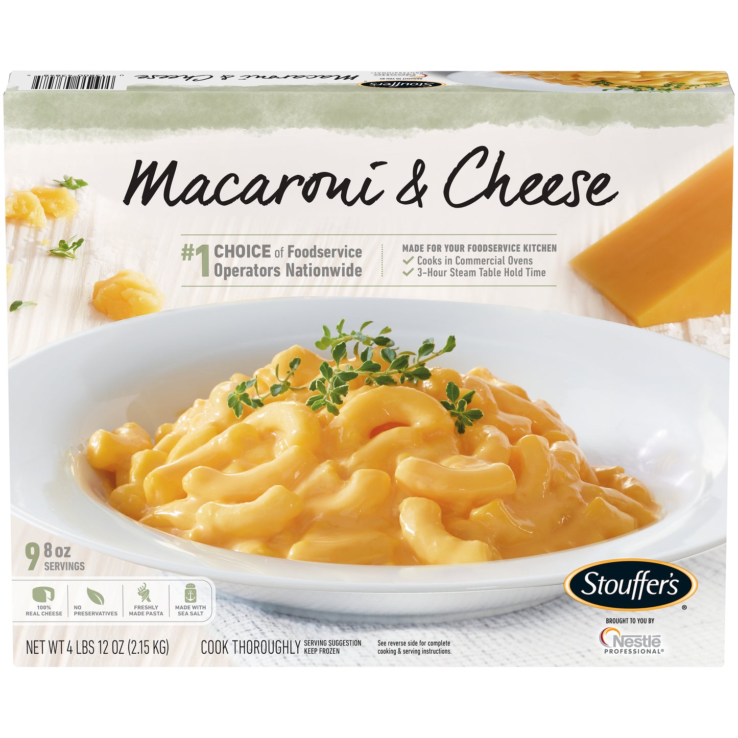 Stouffer's Macaroni And Cheese Tray 76 Ounce Size - 6 Per Case.