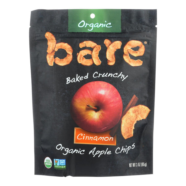 Bare Fruit Apple Chips - Organic - Crunchy - Simply Cinnamon - 3 Ounce - case of 12