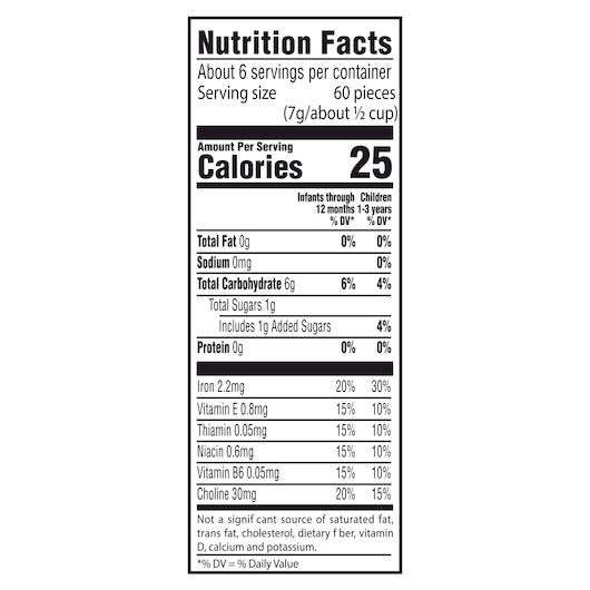 Gerber Graduates Cereal Snacks Peach Puffs 1.48 Ounce Size - 6 Per Case.