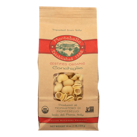 Montebello Organic Pasta - Conchiglia - Case of 12 - 1 lb.