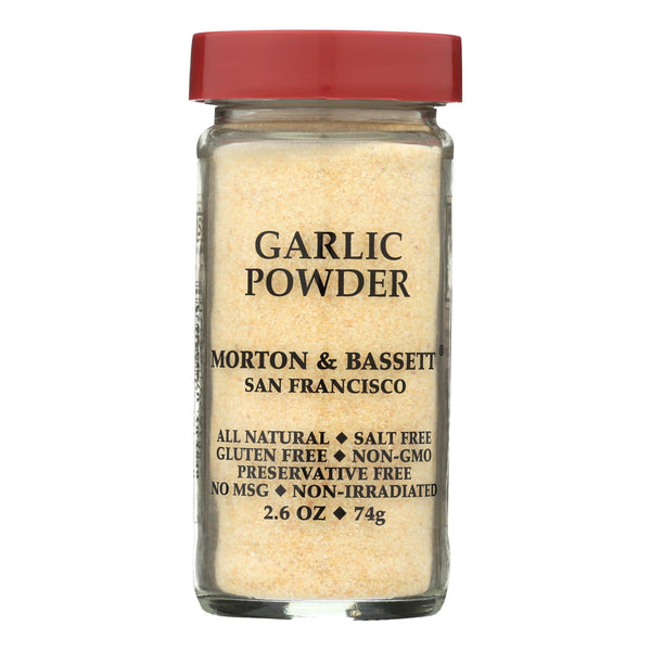 Morton and Bassett - Seasoning - Garlic Powder - Case of 3 - 2.6 Ounce.