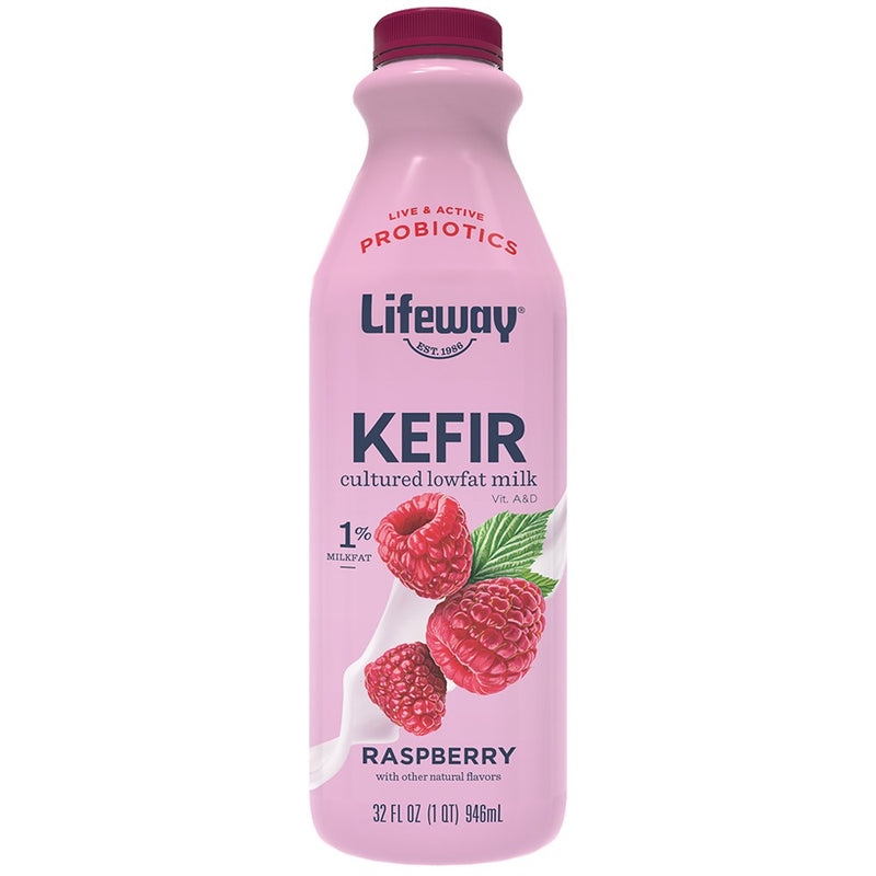 Raspberry Low Fat Kefir 32 Fluid Ounce - 6 Per Case.