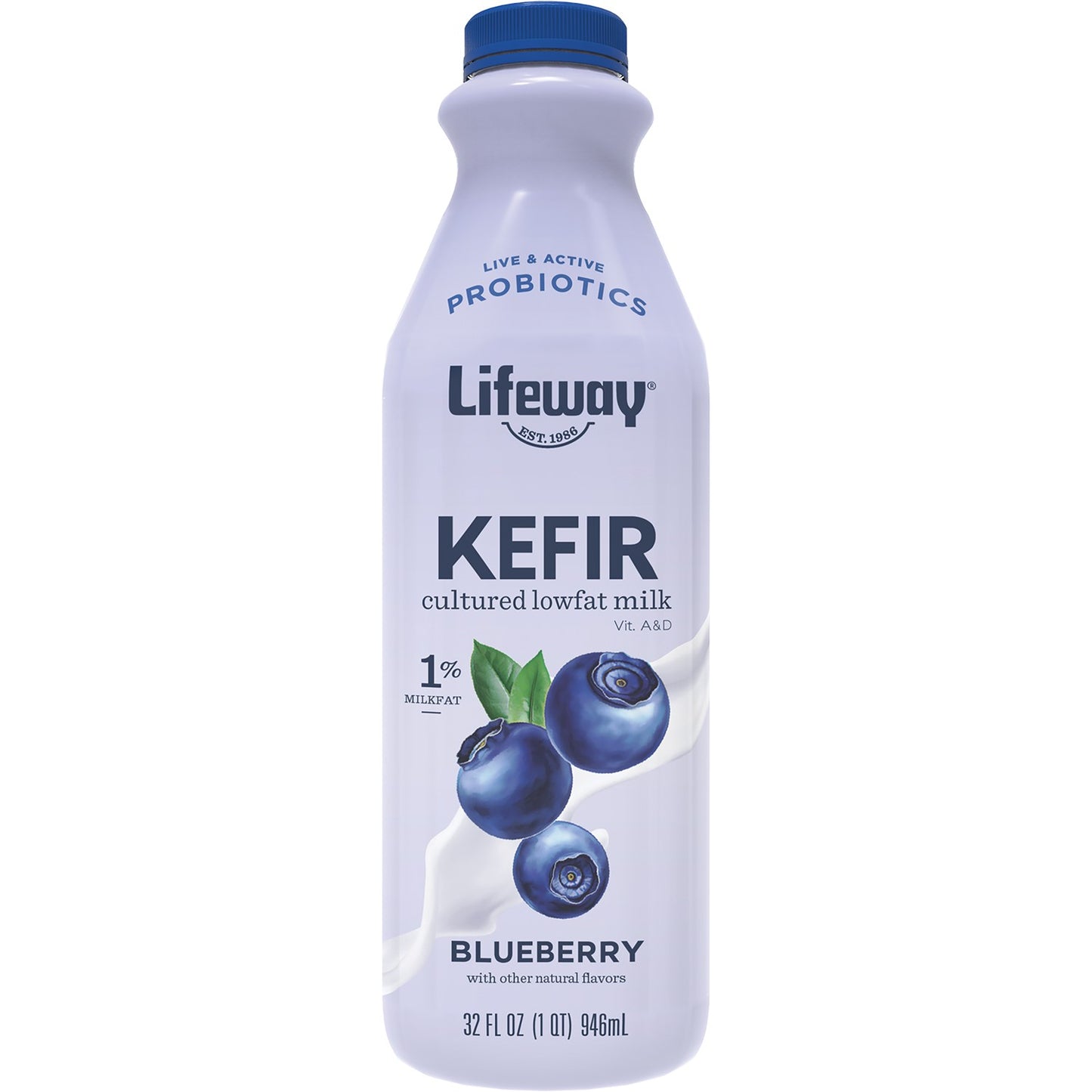 Blueberry Low Fat Kefir 32 Fluid Ounce - 6 Per Case.