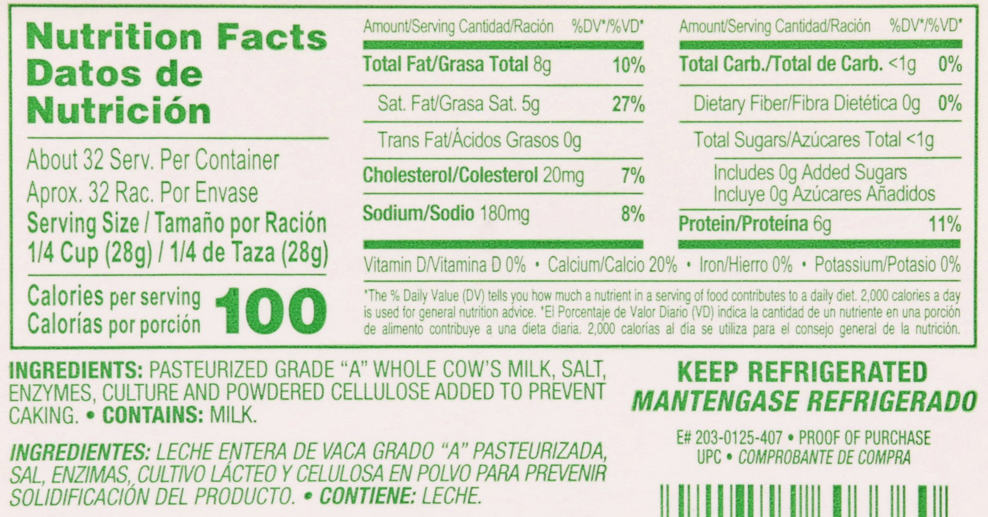 Supremo Queso Fresco Crumbles 2 Pound Each - 6 Per Case.