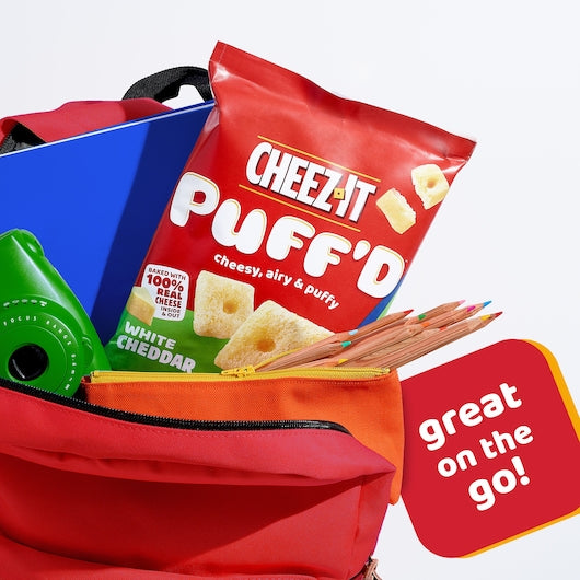 Kellogg's Cheez It Puffed White Cheddar, 3 Ounces - 6 Per Case.