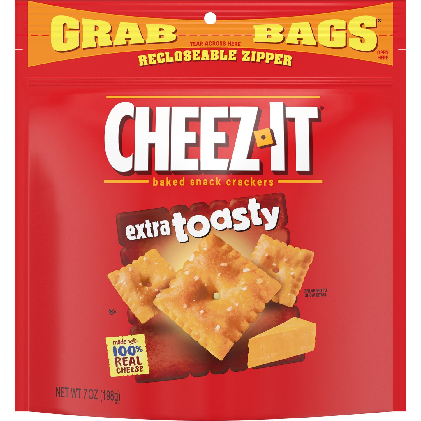 Kellogg's Cheez-It Crackers Extra Toasty, 7 Ounces - 6 Per Case.