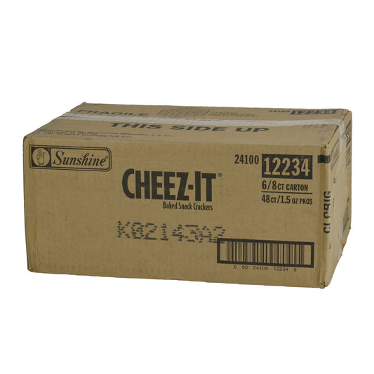 Kellogg's Cheez It Crackers Original1.5 Ounce Size - 48 Per Case.