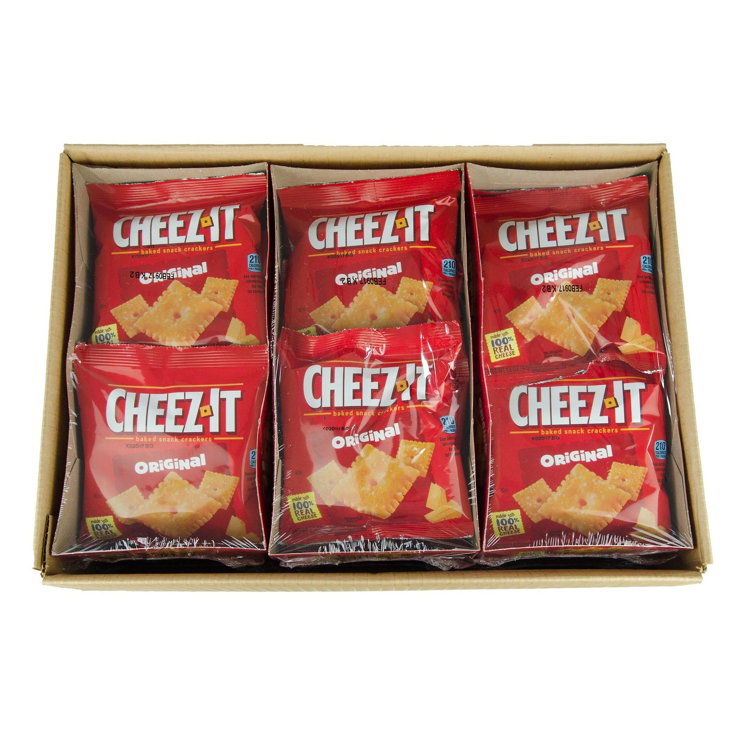 Kellogg's Cheez It Crackers Original1.5 Ounce Size - 48 Per Case.