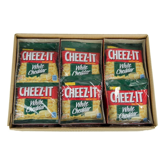 Kellogg's Cheez It Crackers White Cheddar 1.5 Ounce Size - 48 Per Case.