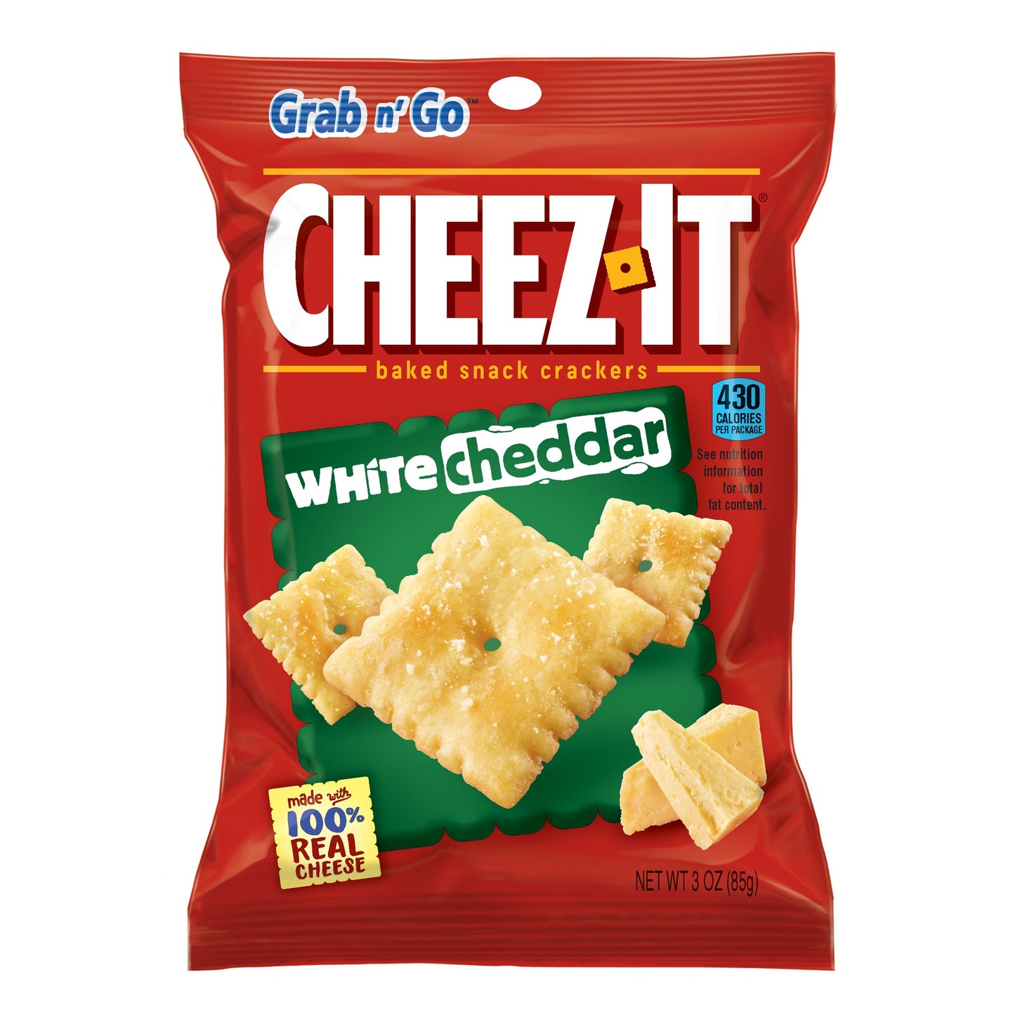 Sunshine Cheez-It White Cheddar Snack Crackers, 3 Ounces - 36 Per Case.