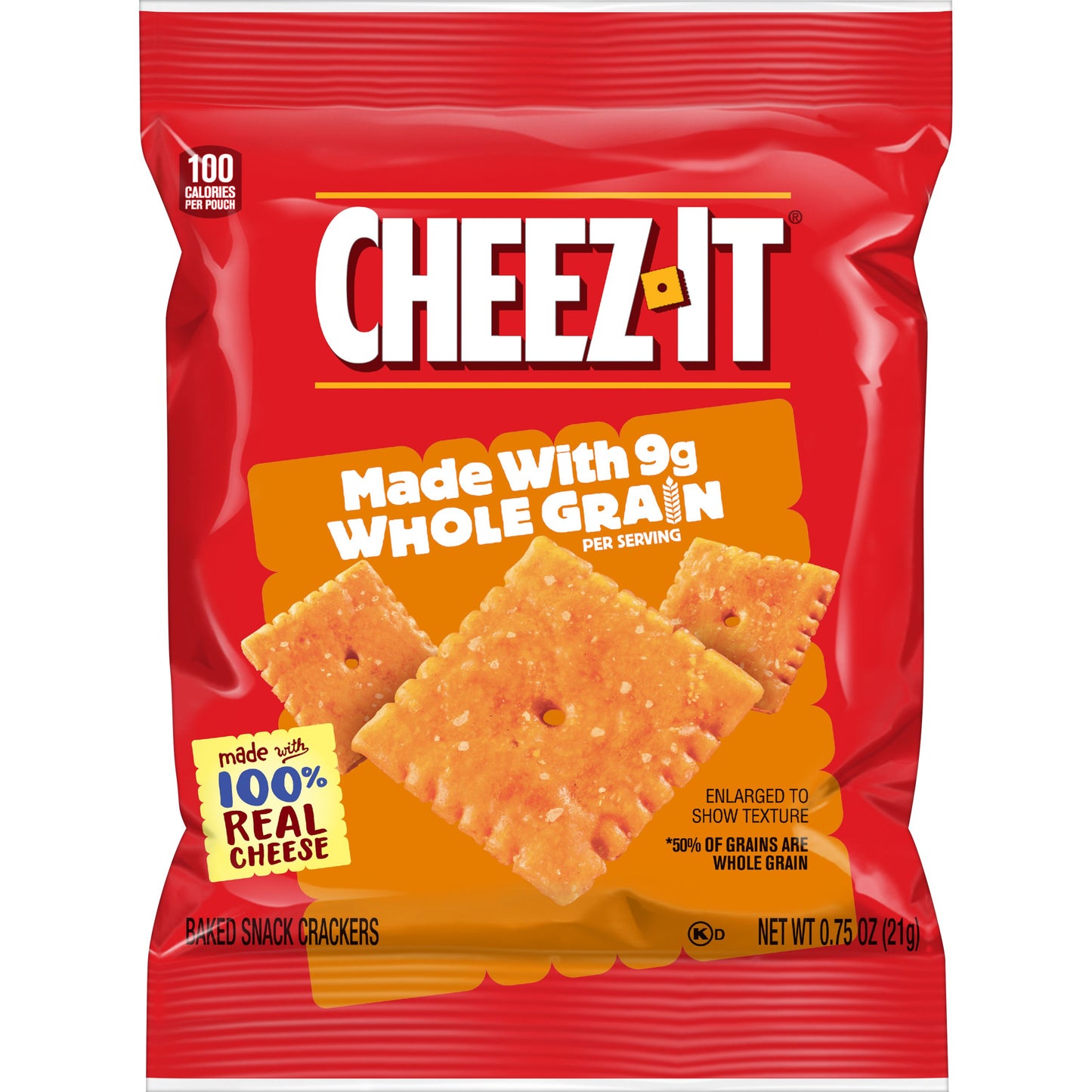 Kellogg's Cheez It Cheez-It Whole Grain Original Crackers, 0.75 Ounces - 175 Per Case.