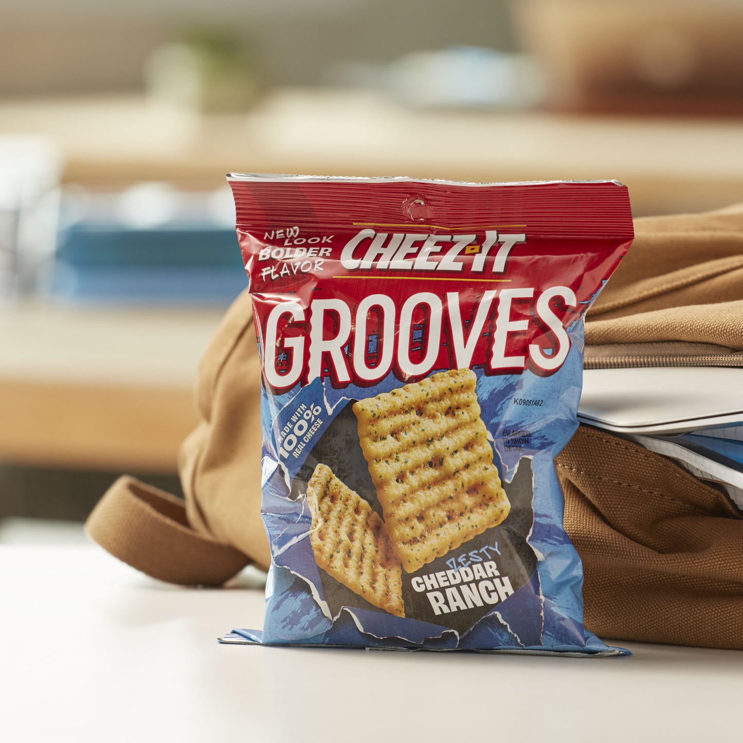 Kellogg's Cheez It Crackers Grooves Cheddar Ranch 3.25 Ounce Size - 6 Per Case.