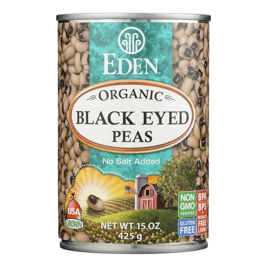 Eden Foods Organic Black Eyed Peas - Case of 12 - 15 Ounce.