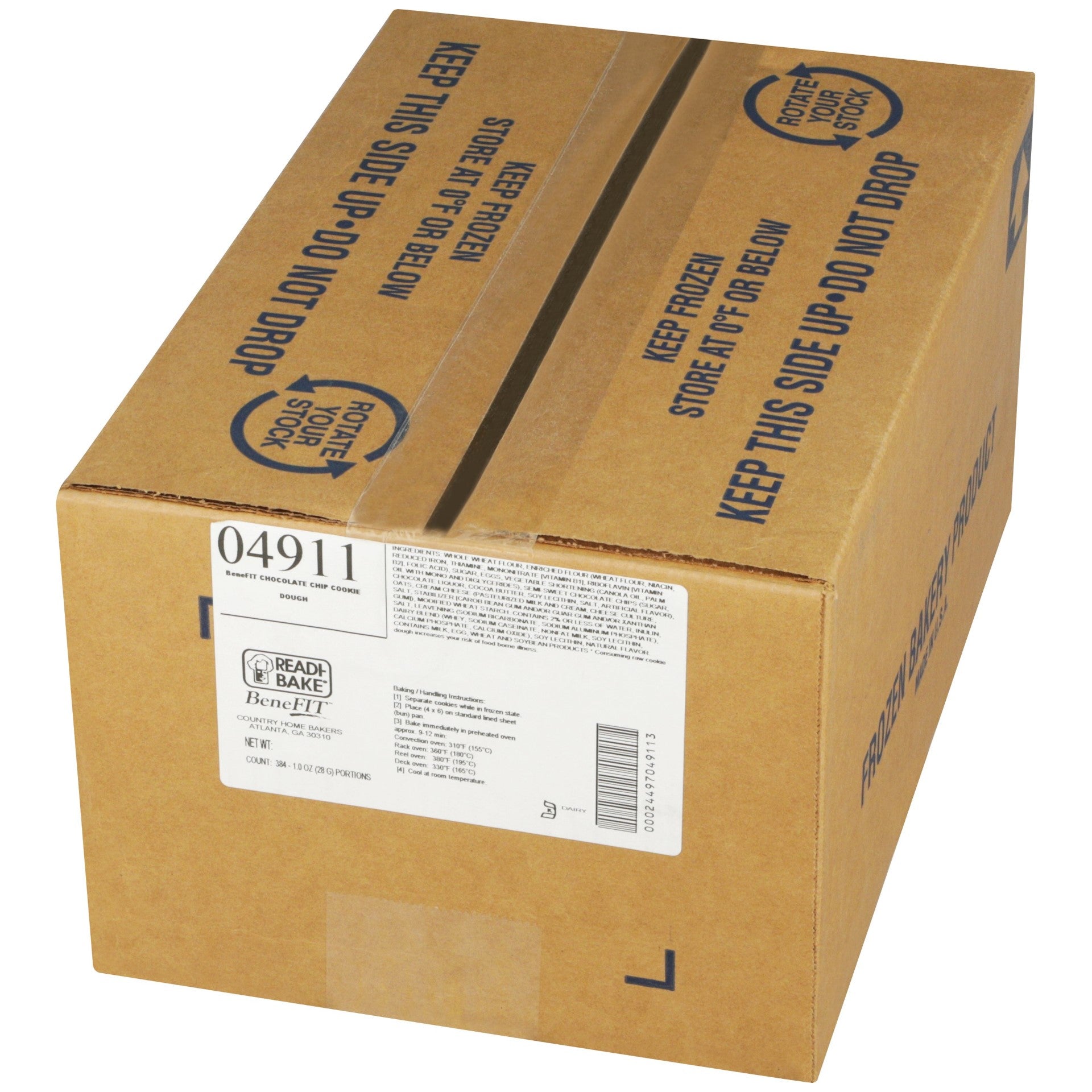 Reduced Fat%wg Chocchp Cookie Dough 1 Ounce Size - 384 Per Case.