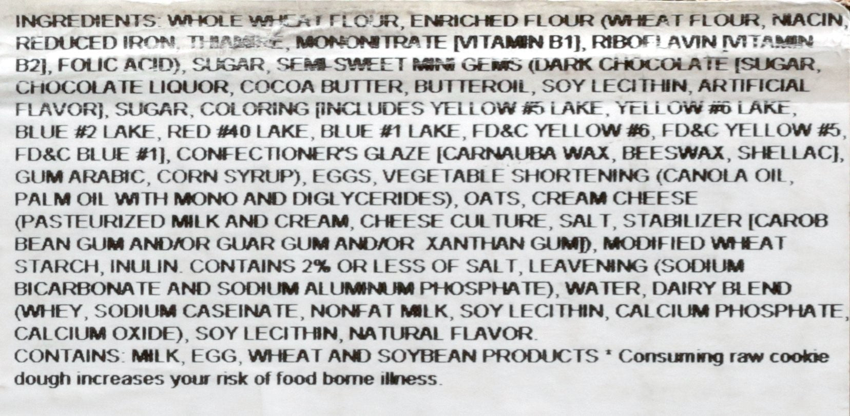 Benefit 51% Whole Grain Candy Cookie Dough 1.33 Ounce Size - 180 Per Case.