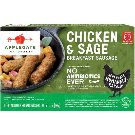 Applegate Breakfast Sausage Chkn Sage 7 Ounce Size - 12 Per Case.