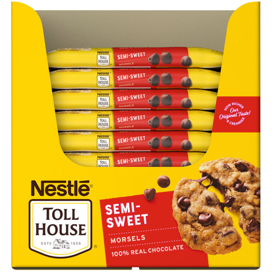 Nestle Toll House Semi Sweet Morsels Bags 12 Ounce Size - 24 Per Case.